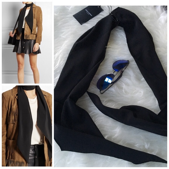 Saint Laurent Accessories - Saint Laurent Silk Crepe Scarf NWT